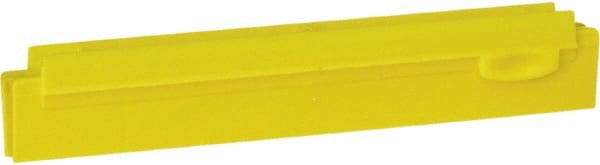 Vikan - 10" Rubber Blade Squeegee Refill - Double Edge, Yellow, Plastic Holder - Eagle Tool & Supply