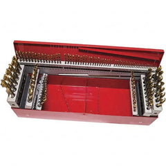 DORMER - 1/16 to 1/2", 118° Point, TiN Finish, High Speed Steel Jobber Length Drill Bit Set - Eagle Tool & Supply