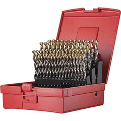 DORMER - 6 to 10mm, 118° Point, TiN Finish, High Speed Steel Jobber Length Drill Bit Set - Eagle Tool & Supply