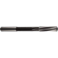 Chucking Reamer: 0.0749″ Dia, 1.8124″ OAL, 0.394″ Flute Length, Straight Shank, Cobalt Steel 4 Flute, RH