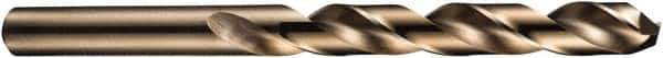 DORMER - 5/32" 135° Cobalt Jobber Drill - Bright Finish, Right Hand Cut, Spiral Flute, Straight Shank, 75mm OAL - Eagle Tool & Supply
