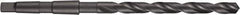 DORMER - 46mm, 4MT 118° Point High Speed Steel Taper Shank Drill Bit - Oxide Finish, 310mm Flute Length, 459mm OAL, Spiral Flute, Series A350 - Eagle Tool & Supply