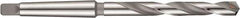 DORMER - 10.5mm, 1MT 118° Point Carbide-Tipped Taper Shank Drill Bit - Bright/Oxide Finish, 87mm Flute Length, 168mm OAL, Spiral Flute, Series A166 - Eagle Tool & Supply
