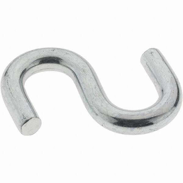 Value Collection - Carbon Steel Bright Zinc S-Hook - 0.262" Wire, 2" OAL - Eagle Tool & Supply