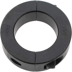 Value Collection - 1-5/8" Bore, Steel, Two Piece Shaft Collar - 2-5/8" Outside Diam, 11/16" Wide - Eagle Tool & Supply