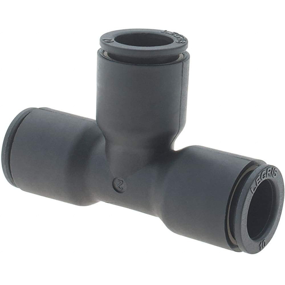 Parker - 10mm Outside Diam, Nylon Push-to-Connect Tube Union Tee - 290 Max psi - Eagle Tool & Supply