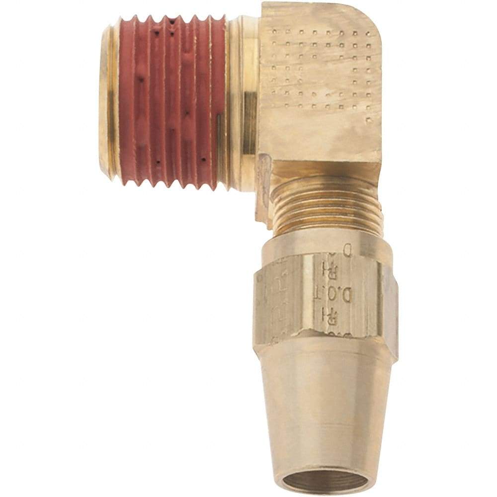 Parker - 3/8" OD, Brass Male Elbow - 400 Max Working psi, - Eagle Tool & Supply
