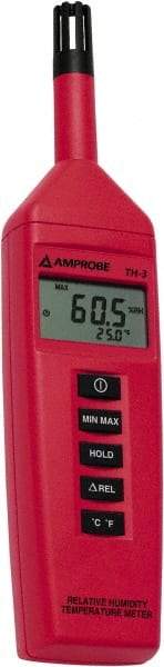 Amprobe - -4 to 140°F, 0 to 100% Humidity Range, Temp and Humidity Recorder - 3% Relative Humidity Accuracy, 0.1% RH, 0.1° F/C Resolution - Eagle Tool & Supply