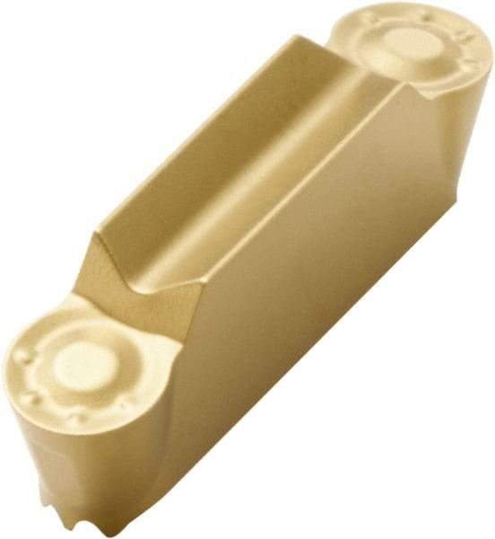 Seco - LCMF, 0.1575" Cutting Width, MP, CP200 Grade, Double End Multi-Directional Turning Insert - TiAlN, TiN Coated, Full Radius, 1.59mm Cnr Rad - Eagle Tool & Supply