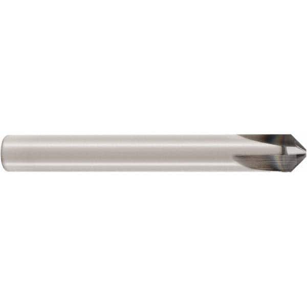 Seco - 8mm Diam 4 Flute Single End Solid Carbide Chamfer Mill - Eagle Tool & Supply