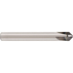 Seco - 4mm Diam 3 Flute Single End Solid Carbide Chamfer Mill - Eagle Tool & Supply