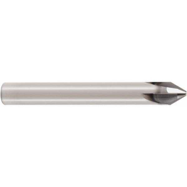 Seco - 3mm Diam 3 Flute Single End Solid Carbide Chamfer Mill - Eagle Tool & Supply