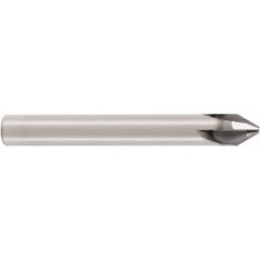 Seco - 12mm Diam 4 Flute Single End Solid Carbide Chamfer Mill - Eagle Tool & Supply