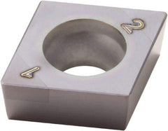 Seco - CCGW32.51 WZ Grade CBN060K PCBN Turning Insert - TiAlSiN Finish, 80° Diamond, 3/8" Inscr Circle, 5/32" Thick, 1/64" Corner Radius - Eagle Tool & Supply