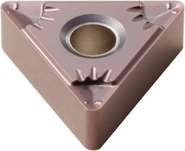 Seco - TNMG331 F5 Grade TH1000 Carbide Turning Insert - TiSiN Finish, 60° Triangle, 3/8" Inscr Circle, 3/16" Thick, 1/64" Corner Radius - Eagle Tool & Supply