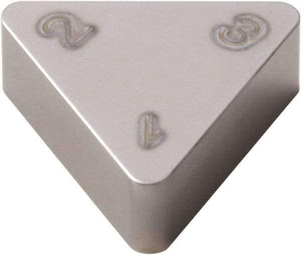 Seco - TNGN223 Grade CBN010 PCBN Turning Insert - Uncoated, 60° Triangle, 1/4" Inscr Circle, 1/8" Thick, 3/64" Corner Radius - Eagle Tool & Supply