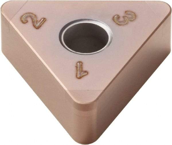 Seco - TNGA332 Grade CBN010 PCBN Turning Insert - Uncoated, 60° Triangle, 3/8" Inscr Circle, 3/16" Thick, 1/32" Corner Radius - Eagle Tool & Supply