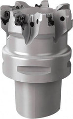 Seco - 66mm Cut Diam, 7.5mm Max Depth of Cut, 60mm OAL, Indexable Square Shoulder End Mill - C6 Modular Connection, 90° Lead Angle, Series Square 6 - Eagle Tool & Supply
