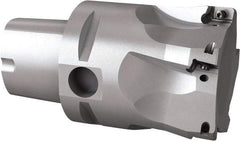 Seco - 54mm Cut Diam, 9mm Max Depth of Cut, 60mm OAL, Indexable Square Shoulder End Mill - Multiple Insert Styles, C5 Modular Connection, 90° Lead Angle, Through Coolant, Series Turbo 10 - Eagle Tool & Supply