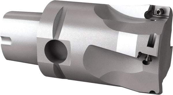 Seco - 44mm Cut Diam, 9mm Max Depth of Cut, 60mm OAL, Indexable Square Shoulder End Mill - Multiple Insert Styles, C4 Modular Connection, 90° Lead Angle, Through Coolant, Series Turbo 10 - Eagle Tool & Supply