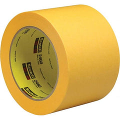 Masking Tape: 3″ Wide, 60 yd Long, 3.3 mil Thick, Gold Paper, Acrylic Adhesive, 17 lb/in Tensile Strength