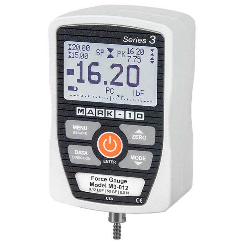 Mark-10 - Digital Tension & Compression Force Gages Capacity (lbf): 500.00 Capacity (N): 2500.00 - Eagle Tool & Supply