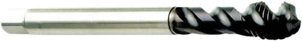 Sandvik Coromant - 3/8-16 UNC 3 Flute 2B Modified Bottoming Spiral Flute Tap - Powdered Metal, SmoothTop Finish, 100mm OAL, Right Hand Flute, Right Hand Thread, Series CoroTap 300 - Eagle Tool & Supply