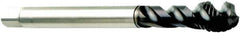 Sandvik Coromant - 3/8-16 UNC 3 Flute 2B Modified Bottoming Spiral Flute Tap - Powdered Metal, SmoothTop Finish, 100mm OAL, Right Hand Flute, Right Hand Thread, Series CoroTap 300 - Eagle Tool & Supply