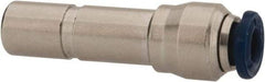 Value Collection - 1/4" Outside Diam, Nickel Plated Brass Push-to-Connect Straight Reducer - 250 Max psi, Tube to Stem Connection, Buna O-Ring - Eagle Tool & Supply