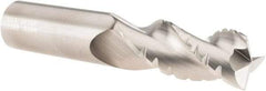SGS - 3/4" Diam, 1-5/8" LOC, 3 Flute Solid Carbide 0.03" Corner Radius Roughing End Mill - TiB2 Finish, 4" OAL, 3/4" Shank Diam, Single End, Centercutting, 38° Helix - Eagle Tool & Supply