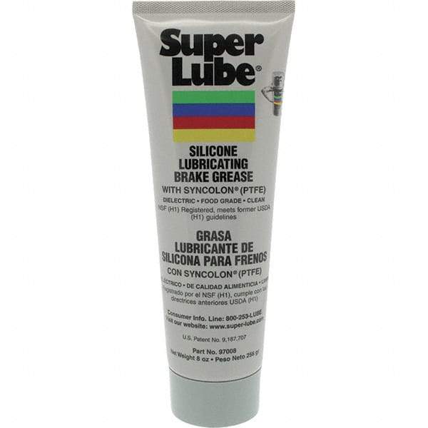 Synco Chemical - 8 oz Tube Silicone General Purpose Grease - Translucent White/Gray, Food Grade, 500°F Max Temp, NLGIG 2, - Eagle Tool & Supply