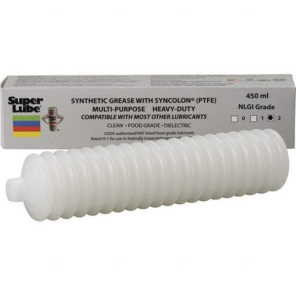 Synco Chemical - 450 mL Cartridge Synthetic Grease Cartridge - Translucent White, Food Grade, 450°F Max Temp, NLGIG 2, - Eagle Tool & Supply