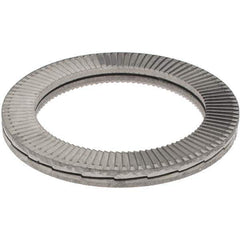 Value Collection - 1", 1.548" OD, Uncoated, Stainless Steel Wedge Lock Washer - Grade 316L, 1.092 to 1.108" ID - Eagle Tool & Supply