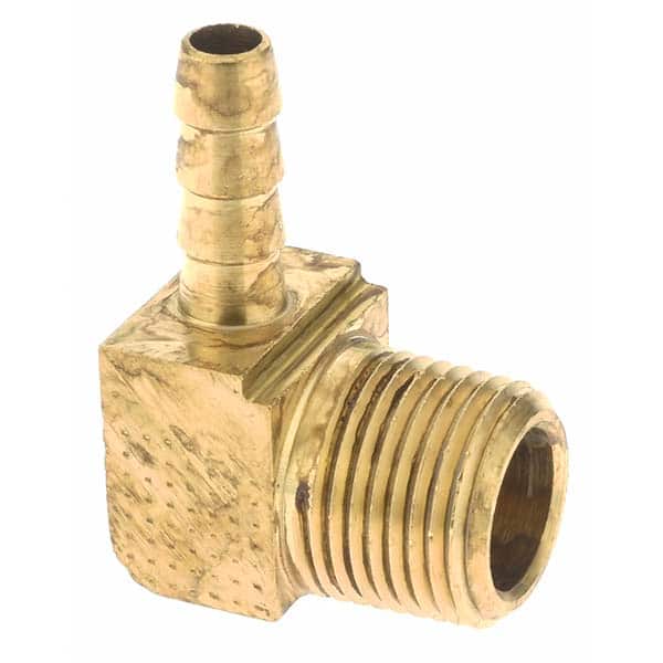 Parker - 3/8 MNPT Thread Hose Barb x Male NPT 90° Elbow - Eagle Tool & Supply