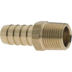 Value Collection - 3/8 MNPTF Thread Barb x MNPTF Adapter - 1/2" ID Hose, Brass - Eagle Tool & Supply
