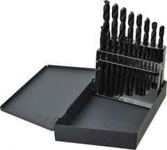 Chicago-Latrobe - 1/16 to 3/8", 135° Point, Oxide Finish, High Speed Steel Jobber Length Drill Bit Set - Eagle Tool & Supply