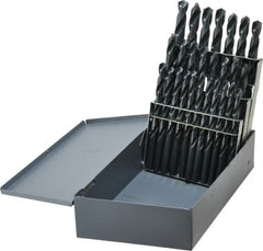 Chicago-Latrobe - 135° Point, Oxide Finish, High Speed Steel Jobber Length Drill Bit Set - Eagle Tool & Supply