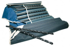 Chicago-Latrobe - 1/8 to 1/2", 118° Point, Oxide Finish, High Speed Steel Taper Length Drill Bit Set - Eagle Tool & Supply