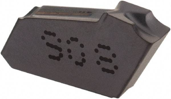 Iscar - GFN J IC908 Grade, 0.1181" Cutting Width, Carbide Cutoff Insert - 0° Neutral Lead Angle, 0.0098" Cnr Rad, TiAlN Coated, Single End - Eagle Tool & Supply