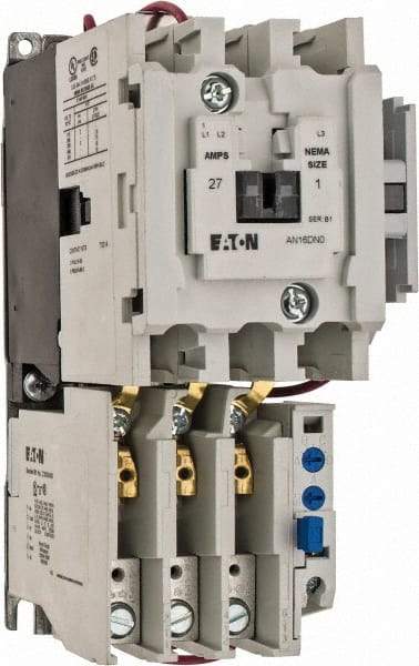 Eaton Cutler-Hammer - 240 Coil VAC, 27 Amp, NEMA Size 1, Nonreversible Open Enclosure NEMA Motor Starter - 3 hp at 1 Phase - Eagle Tool & Supply