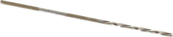 Chicago-Latrobe - #65 118° High Speed Steel Jobber Drill - Bright Finish, Left Hand Cut, Spiral Flute, Straight Shank, 1-1/2" OAL, Standard Point - Eagle Tool & Supply