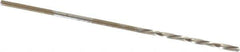 Chicago-Latrobe - #65 118° High Speed Steel Jobber Drill - Bright Finish, Left Hand Cut, Spiral Flute, Straight Shank, 1-1/2" OAL, Standard Point - Eagle Tool & Supply