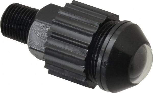 Norgren - 1/8" Male NPTF Bottom Rotowink Pressure Indicator - 15 to 150 psiG, Black Unactuated Color & Red Actuated Color - Eagle Tool & Supply