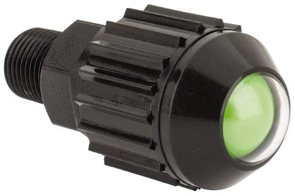 Norgren - 1/8" Male NPTF Bottom Rotowink Pressure Indicator - 15 to 150 psiG, Green Unactuated Color & Red Actuated Color - Eagle Tool & Supply