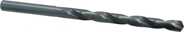 Chicago-Latrobe - Letter F 135° High Speed Steel Jobber Drill - Oxide Finish, Right Hand Cut, Spiral Flute, Straight Shank, 4-1/8" OAL, Split Point - Eagle Tool & Supply