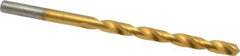 Chicago-Latrobe - #6 135° Cobalt Jobber Drill - TiN Finish, Right Hand Cut, Spiral Flute, Straight Shank, 3-3/4" OAL, Split Point - Eagle Tool & Supply