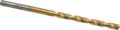 Chicago-Latrobe - #28 135° Cobalt Jobber Drill - TiN Finish, Right Hand Cut, Spiral Flute, Straight Shank, 2-7/8" OAL, Split Point - Eagle Tool & Supply
