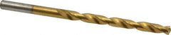 Chicago-Latrobe - 7/32" 135° Cobalt Jobber Drill - TiN Finish, Right Hand Cut, Spiral Flute, Straight Shank, 3-3/4" OAL, Split Point - Eagle Tool & Supply