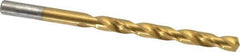 Chicago-Latrobe - Letter E (1/4) 135° Cobalt Jobber Drill - TiN Finish, Right Hand Cut, Spiral Flute, Straight Shank, 4" OAL, Split Point - Eagle Tool & Supply