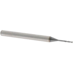 Screw Machine Length Drill Bit: 0.0295″ Dia, 130 °, XPM Coated, Right Hand Cut, Spiral Flute, Straight-Cylindrical Shank, Series 1900